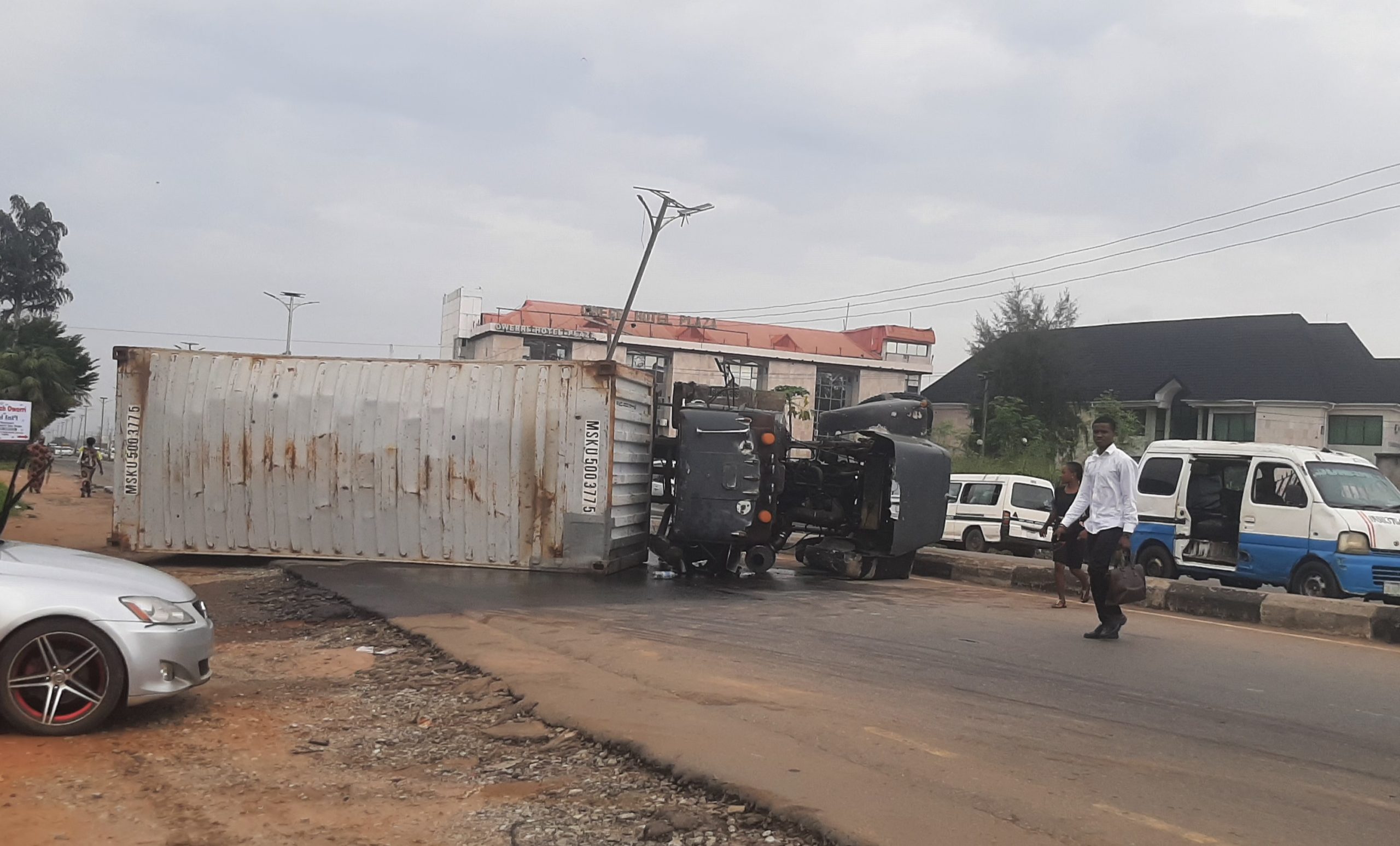Summersaulted Truck load of goods in front of Imo NUJ Secretariat,June 4th,2023