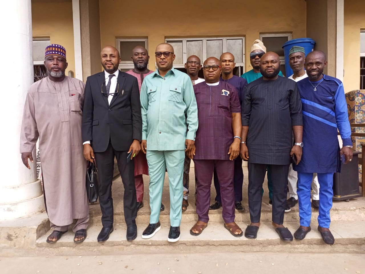 Hon Uche Ogbuagu,3rd left with supporters shortly after court proceeding at Mararaba,Nasarawa state,recently.